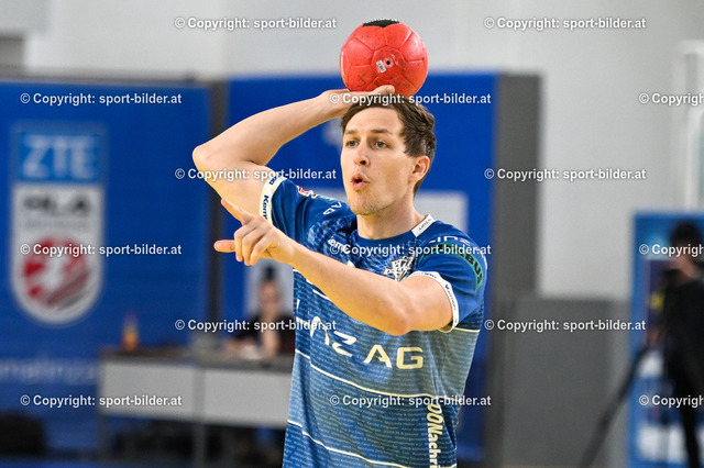 AUT, HLA, HC Linz AG vs HC Hard | 13.05.2023, Sporthauptschule Linz-Kleinmuenchen, AUT, HLA, HC Linz AG vs HC Hard, im Bild Lucijan Fizuleto (Linz)

// HLA, Handball Liga Austria Match between HC Linz AG vs HC Hard in Linz, Austria on 2023/05/13