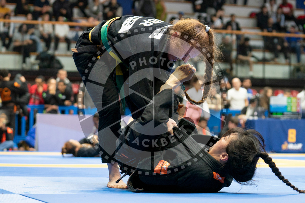 20240124PBB02202 | Fighters compete during the second day of the IBJJF European Championship in Paris, France, on January 24, 2024.