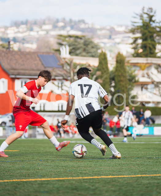 juv_lut_fmachado-0150 | Images from the Juniors B match between Juventus Academy and FC Lutry, played on 18 March 2026 in Lutry, Switzerland, featuring players, coaching staff and match action throughout the game.