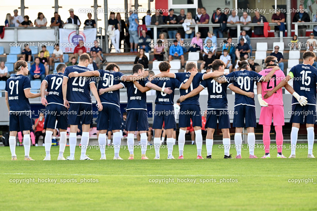 SC St. Veit vs. FC Nussdorf Debant | SC St. Veit Mannschaft, SC St. Veit vs. FC Nussdorf Debant, SC St. Veit vs. FC Nussdorf Debant am 22.08.2025 in St. Veit an der Glan (Jacques Lemans Arena), Austria, (Photo by Bernd Stefan)