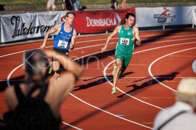 PUMA Fast Arms, Fast Legs; Wetzlar, 10.07.2026 | WETZLAR, GERMANY - JULY 10, 2026 : Manuel Sanders (TV Wattenscheid 01), Tobias Morawietz (VfL Wolfsburg)  competing in the 200m during the athletics meeting PUMA Fast Arms, Fast Legs at Stadion Wetzlar on July 10, 2026 in Wetzlar, Germany.