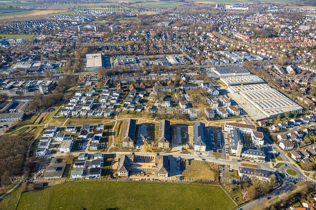 Soest250306414 | Luftbild, Belgisches Viertel Soest, Baustelle mit Renovierung, Neubau Wohngebiet, Ortsansicht Soest, Soester Börde, Nordrhein-Westfalen, Deutschland