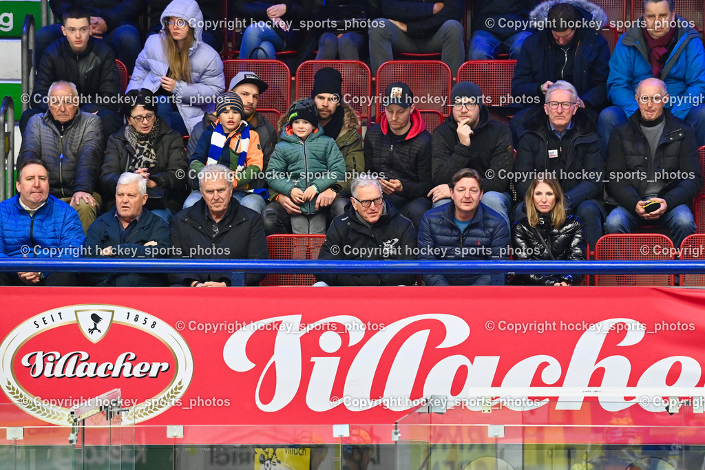 EC IDM Wärmepumpen VSV vs. HC Bozen 30.12 2022 | Stadtrat Villach Erwin Baumann, Hans Löscher, Team Arzt EC VSV Dr. Helmuth Tscherpel, Bürgermeister Stadt Villach Günther Albel,