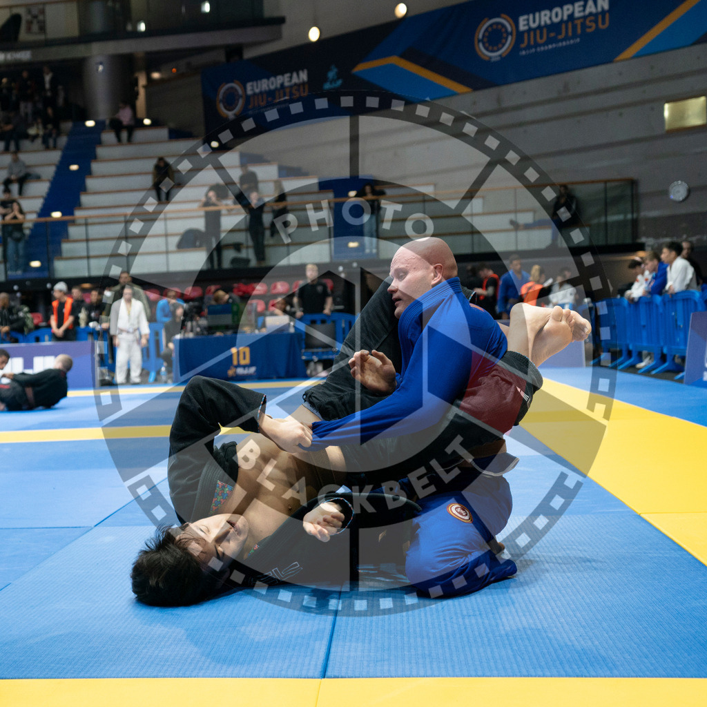 20240124PBB00165 | Fighters compete during the second day of the IBJJF European Championship in Paris, France, on January 24, 2024.