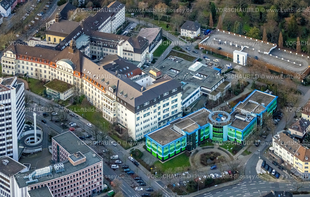 Essen230101752 | Luftbild, Elisabeth-Krankenhaus Essen, Dentalzentrum Essen, Huttrop, Essen, Ruhrgebiet, Nordrhein-Westfalen, Deutschland
