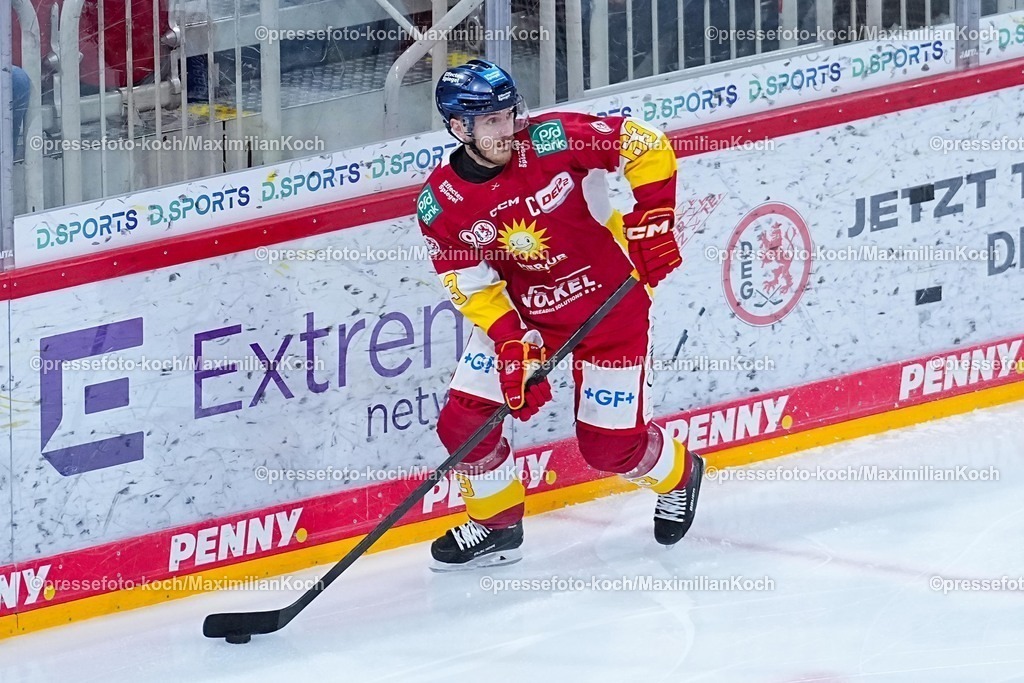 xYDRx20022601025 | 20.02.2026, xydrx, Eishockey, DEL2, Düsseldorfer EG - EV Landshut, PSD Bank Dome Düsseldorf: Maximilian Faber (Düsseldorfer EG #63)   Photo: xYannisxDreimannxPressefotoKochx