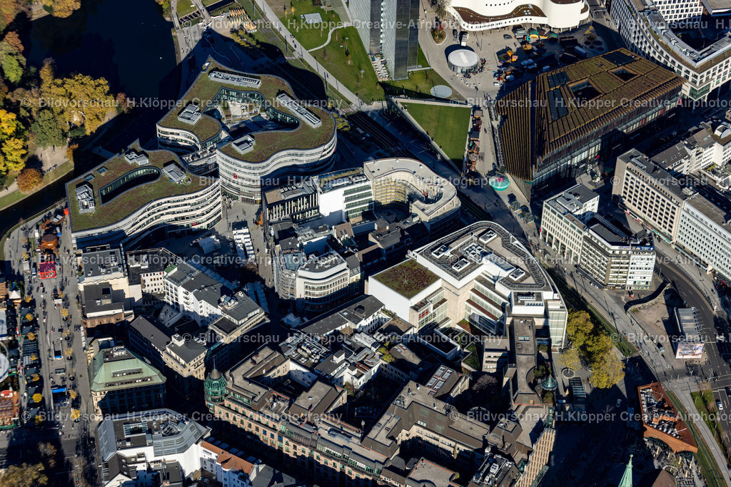 luftbild-duesseldorf-dreischeibenhaus-koebogen-schauspielhaus-kö-bogen2-8921 | Luftbildfotografie Hermann Klöpper - Realisiert mit Pictrs.com
