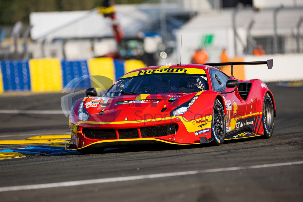 Trainproduction-20230607-1098 | LE MANS,FRANCE,07.Jun.23 - MOTORSPORTS - WEC, FIA World Endurance Championships, 24 Hours of Le Mans, Circuit de la Sarthe, qualifying. Image shows Simon Mann (USA), Julien Piguet (FRA) and Ulysse De Pauw (BEL/ AF Corse). Photo: Trainproduction / Matthias Trinkl