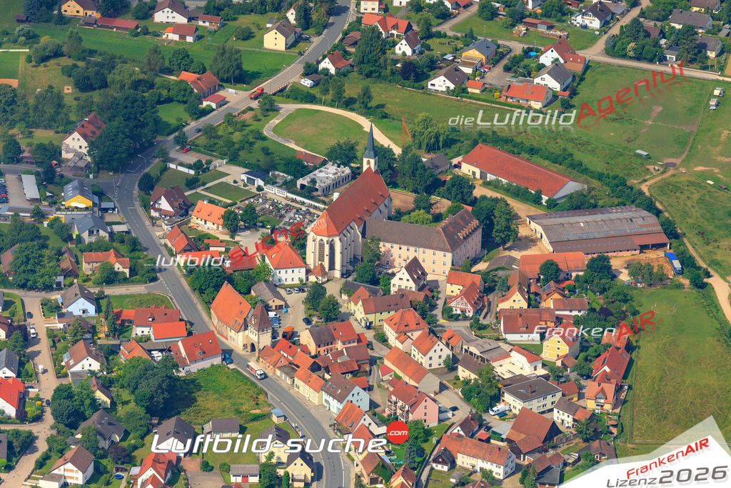 Die Luftaufnahme Seligenporten - Pyrbaum wurde 2017 mittels Flugzeug (keine Drohne) erstellt. Perfekte Schärfe und Druck- Auflösung- Garantiert!