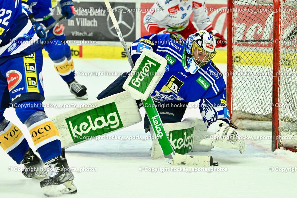EC VSV vs. HC Bozen 16.2.2024 | #1 1 Jean-Philippe Lamoureux, EC VSV vs. HC Bozen 16.2.2024, EC VSV vs. HC Bozen 16.2.2024 am 16.02.2024 in Villach (Stadthalle Villach), Austria, (Photo by Bernd Stefan)