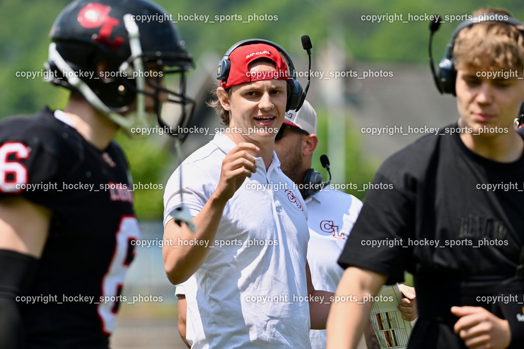 Carinthian Lions vs. Cineplexx Blue Devils | Defensive Backs Coach Corinthian Lions Sebastian DONESCH, Carinthian Lions vs. Cineplexx Blue Devils, Carinthian Lions vs. Cineplexx Blue Devils am 09.06.2025 in Klagenfurt (ASV Sportplatz), Austria, (Photo by Bernd Stefan)