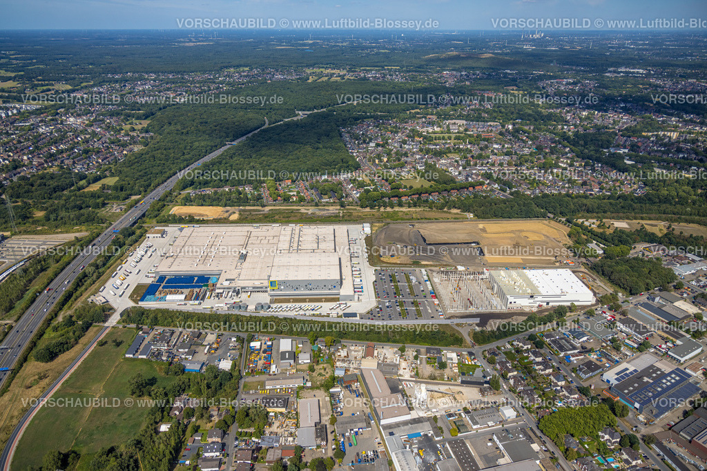 Oberhausen220800695 | Luftbild, Baustelle für Picnic E-Food-Lager am Edeka Zentrallager Logistikzentrum an der Autobahn A3, Waldteich, Schwarrze Heide, Oberhausen, Ruhrgebiet, Nordrhein-Westfalen, Deutschland