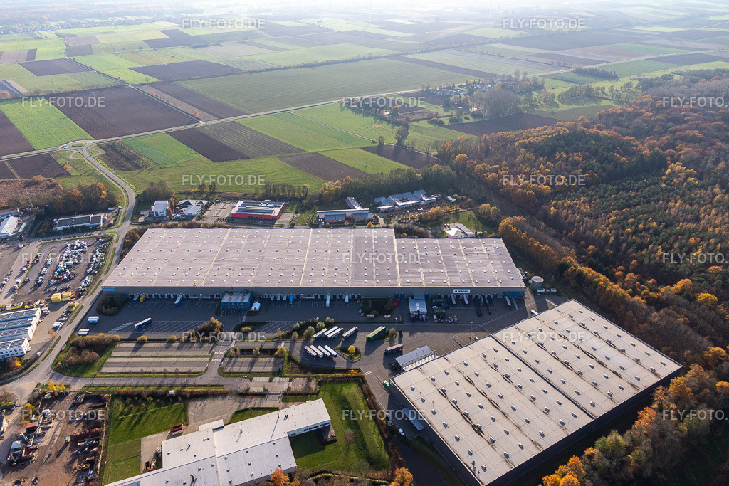 Gewerbegebiet Horst mit Magna Exteriors, Zufall Logistics, STS Group und Thermo Fisher | Luftbild: Gewerbegebiet Horst mit Magna Exteriors, Zufall Logistics, STS Group und Thermo Fisher im Ortsteil Minderslachen in Kandel im Bundesland Rheinland-Pfalz in Deutschland. Foto: IMG_123852.jpg vom 21.11.2020 durch ©2025 Werner Riehm fly-foto.de/copyright - Realisiert mit Pictrs.com