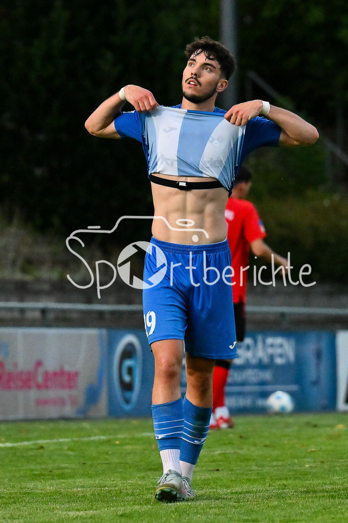 TSV Aindling - FV Illertissen | in dieser Szene ärgert sich Daniel GERSTMAYER (Illertissen 19) ueber eine vergebene Chance / Verbandspokal Bayern: TSV Aindling - FV Illertissen, TSV Aindling Hauptplatz am 05.08.2025