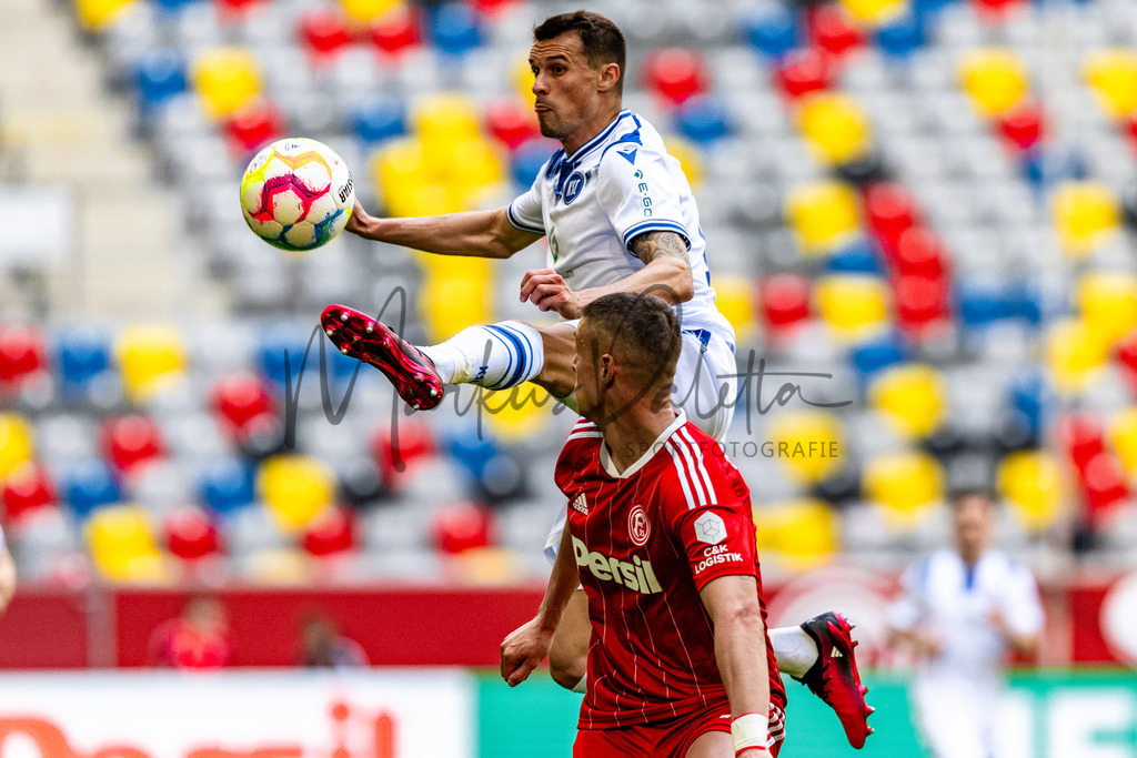 Fortuna Düsseldorf vs. Karlsruher SC | Düsseldorf, 30.04.2023: 2. Bundesliga, 30. Spieltag, Fortuna Düsseldorf gegen Karlsruher SC in der Merkur Arena in Düsseldorf. Foto: sportfotografie.ms | Markus Paletta - Realisiert mit Pictrs.com