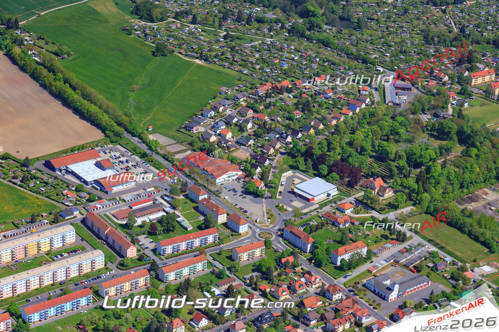 aktuelles Luftbild von  Hildburghausen - Luftaufnahme wurde 2018 von https://frankenair.de mittels Flugzeug (keine Drohne) erstellt.