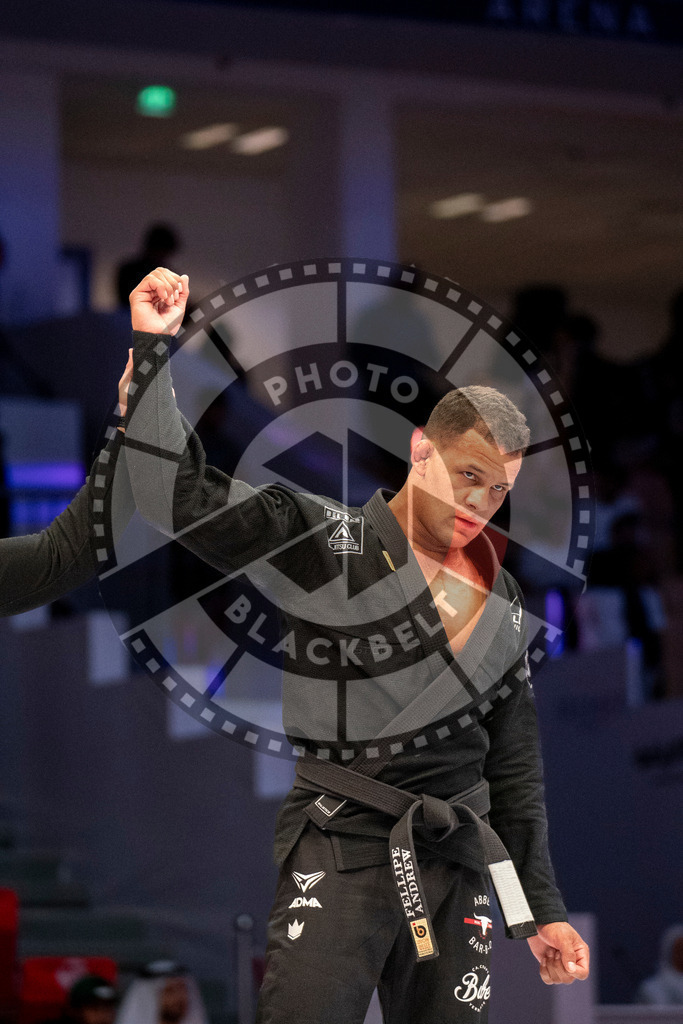 20231108PBB1142 | Fighters compete during the AJP World Professional Championship in the Mubadala Arena in Abu Dhabi, Arab United Emirates, on November 8, 2023.