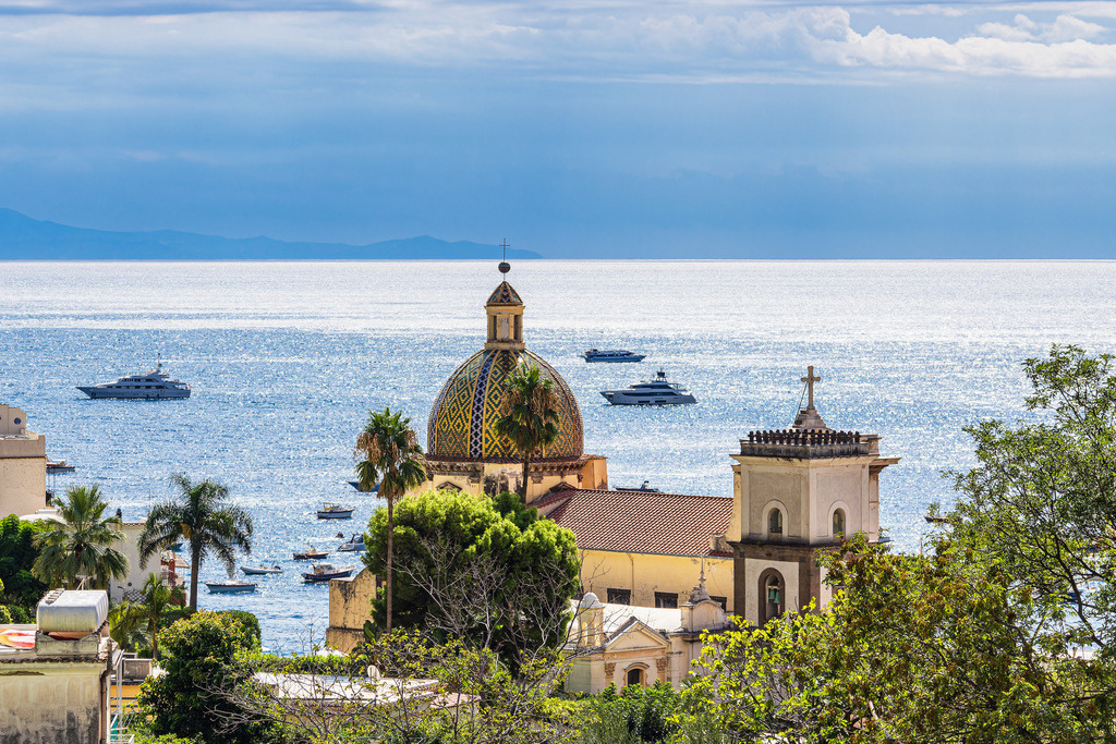 Blick auf Positano an der Amalfiküste in Italien | Blick auf Positano an der Amalfiküste in Italien.