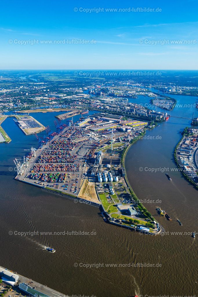 Hamburg_Tollerort_ELS_5409040923 | HAMBURG 21.08.2023 Containerterminal im Containerhafen des Überseehafen Container Terminal Tollerort in Hamburg. // Container Terminal in the port of the international port Container Terminal Tollerort in Hamburg. Foto: Martin Elsen
