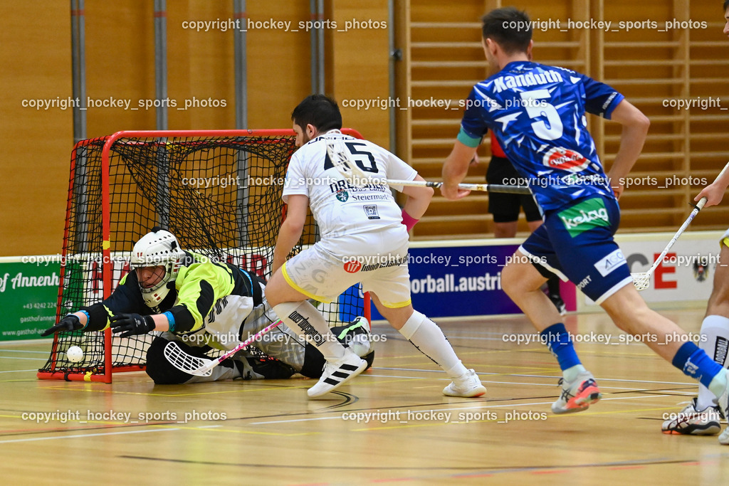 VSV Unihockey vs. IC Graz 17.12.2022 | #34 Lukas Kerschbaumer, #45 David Drescher