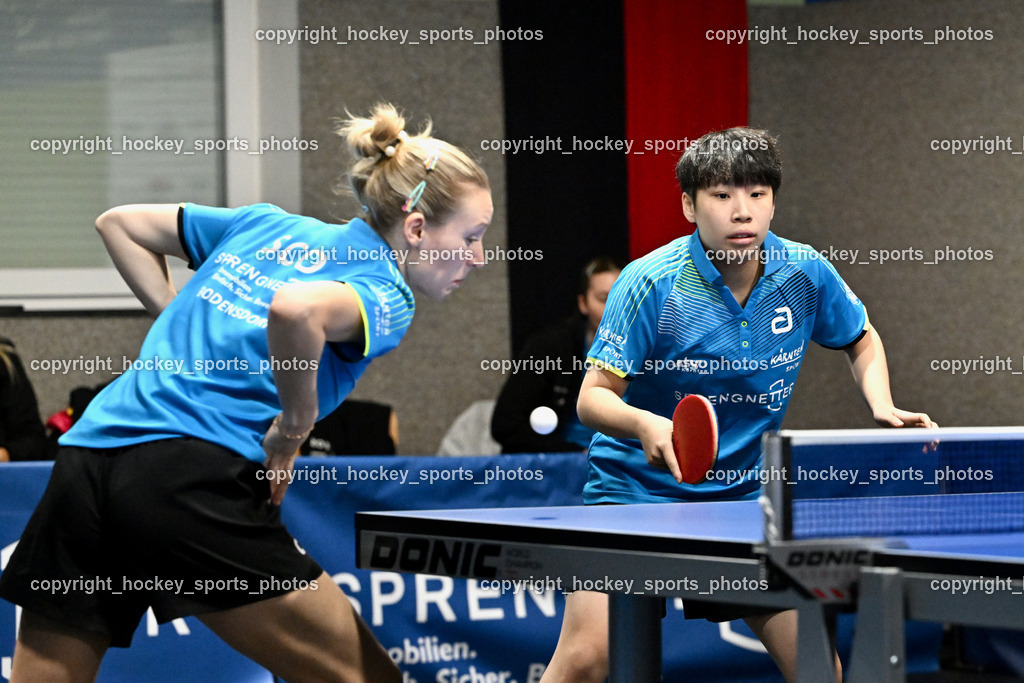 SCO Sprengnetter Bodensdorf vs. SU Sparkasse Kufstein  | Strazar Katarina, Yun-En Tsai, Doppel SCO Bodensdorf, SCO Sprengnetter Bodensdorf vs. SU Sparkasse Kufstein , SCO Sprengnetter Bodensdorf vs. SU Sparkasse Kufstein am 08.02.2026 in Bodensdorf (SCO Sportheim), Austria, (Photo by Bernd Stefan)