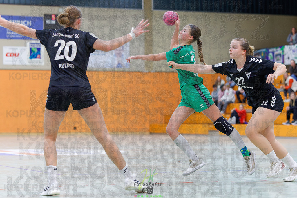 2024-10-19_275 | Jugendbundesliga B-Jugend weiblich; HSG Kleenheim/Langgöns - Longericher SC am 19.10.2024 in Oberkleen (Weidig-Halle) - Realisiert mit Pictrs.com