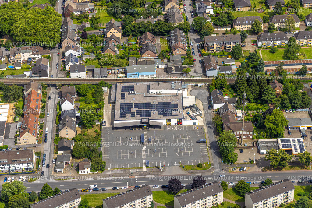 Duisburg240704171-Sued | Luftbild, Duisburg-Süd, Edeka Supermarkt Duisburg-Buchholz, Parkplatz und Wohngebiet, Buchholz, Duisburg, Ruhrgebiet, Nordrhein-Westfalen, Deutschland
