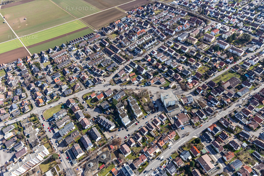 Luftbild: Alemannenstr in Renningen im Bundesland Baden-Württemberg in Deutschland. Foto: IMG_125003.jpg vom 20.02.2021 durch Werner Riehm/FLY-FOTO.de