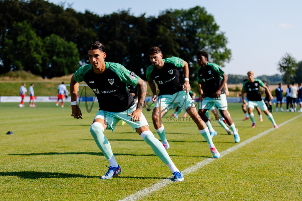 Testspiel, Saison 2026/27: SC Preußen Münster - Kickers Emden | Billerbeck, 10.07.2026: Testspiel, SC Preußen Münster gegen Kickers Emden auf der Anlage des DJK Billerbeck in Billerbeck. Foto: sportfotografie.ms | Markus Paletta - Realisiert mit Pictrs.com