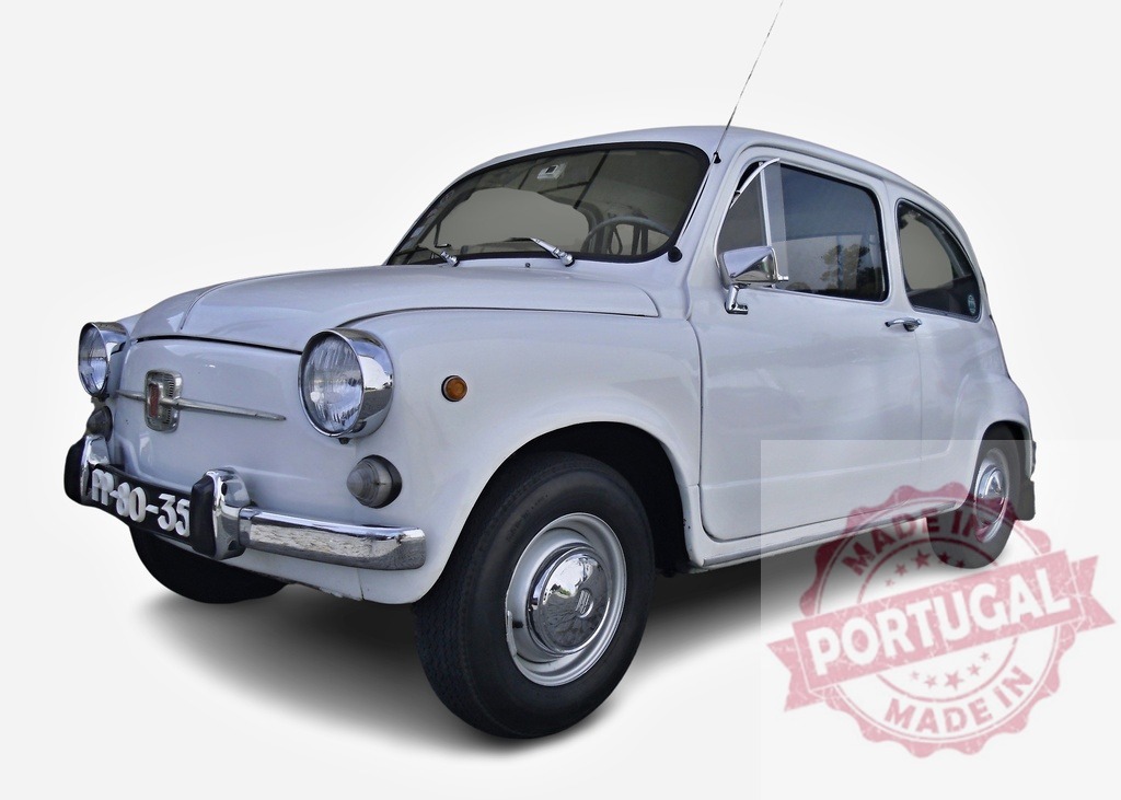 White Fiat 600 parked, representing classic Italian automotive design | Classic white Fiat 600 showcasing vintage Italian car manufacturing, evoking nostalgia for simpler times - Realized with Pictrs.com