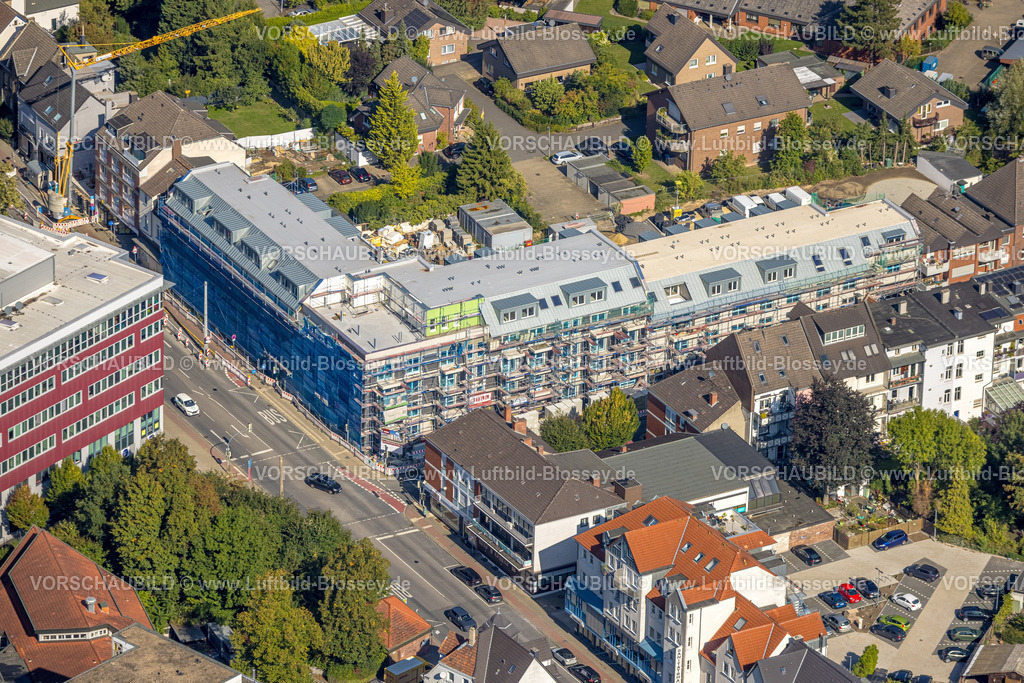 Hamm250901814 | Luftbild, Seniorencampus Baustelle mit Neubau an der Werler Straße Ecke Blumenstraße, gegenüber dem evang. Krankenhaus, Mitte, Hamm, Ruhrgebiet, Nordrhein-Westfalen, Deutschland