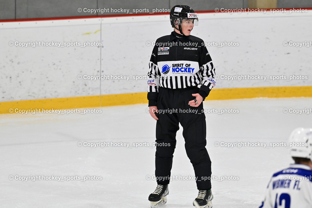 ESV Ferlach vs. UECR Eisbären Huben | Frieser Alexander Referee, ESV Ferlach vs. UECR Eisbären Huben, ESV Ferlach vs. UECR Eisbären Huben am 31.10.2025 in Ferlach (HTC Eishalle Ferlach), Austria, (Photo by Bernd Stefan)