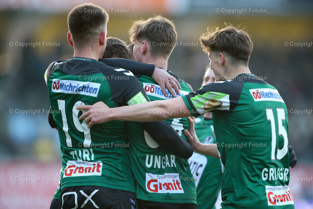 A_LUI_20230304_0024 | SPORT FUSSBALL ADMIRAL BUNDESLIGA SV RIED VS AUSTRIA WIEN
IM BILD: Torjubel (Ried)

FOTO:FOTOLUI/UW