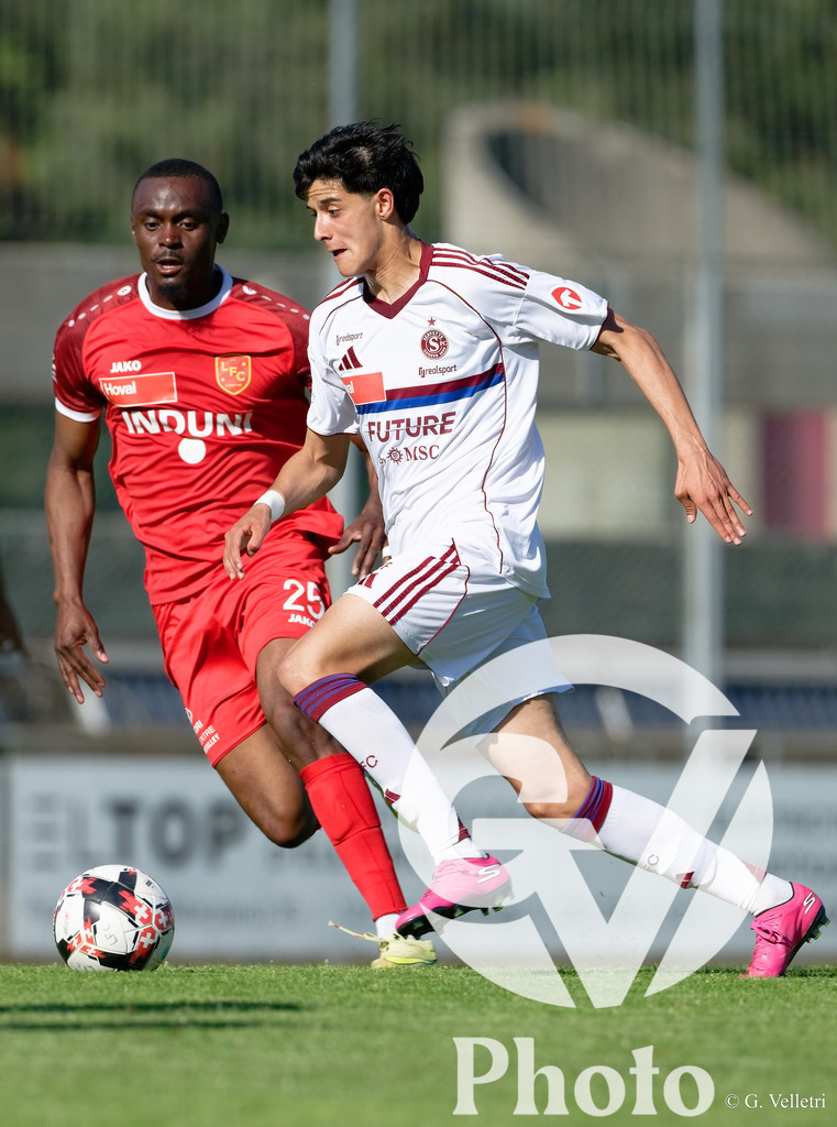 Lancy FC  v Servette FC M-21  - 1ere ligue Classic  | Geneva, Switzerland - April 25 : during the 1ere ligue Classic  match between Lancy FC  and Servette FC M-21  at Stade de Marignac on April 25 , 2026 in Geneva, Switzerland.