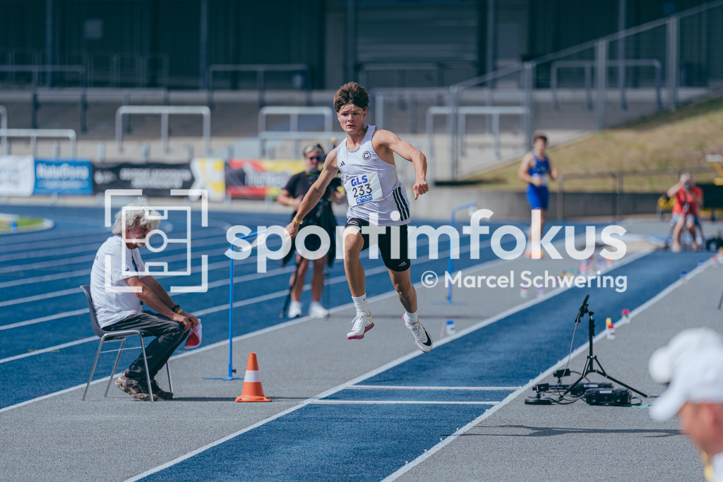 DM U23 U18 Bochum 2026 | Diego Widera (SCC Berlin), Startnummer 233, Dreisprung,  Deutsche Meisterschaften der U18 &amp; U23 2026, Lohrheidestadion Bochum-Wattenscheid, 04.07.2026 Foto: Marcel Schwering / sportimfokus - Realisiert mit Pictrs.com