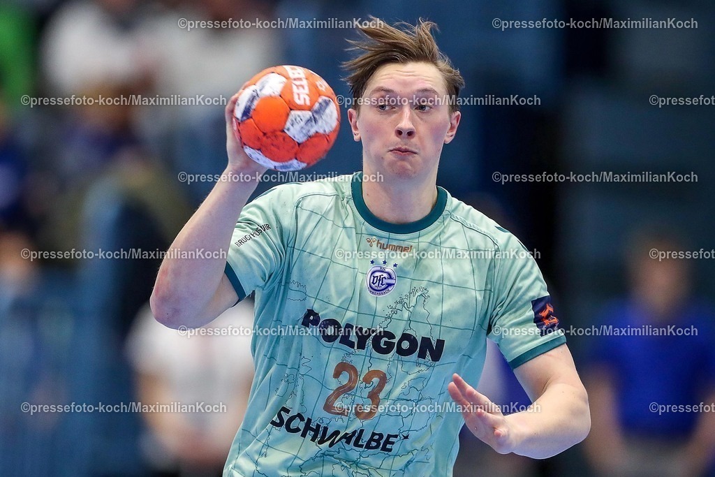 Gum11022501109 | 11.02.2025, Handball, European League - Hauptrunde Gruppe IV, VfL Gummersbach - SG Flensburg-Handewitt, Schwalbe-Arena: Ole Pregler (GUM #23)