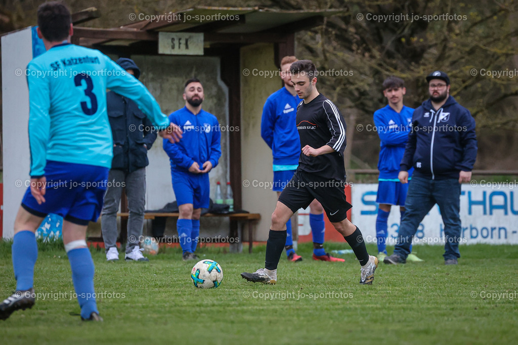 BQ3I7117 | 06.04.2023; Kreisliga B Wetzlar; Rasenplatz Katzenfurt; SF Katzenfurt - SG Biskirchen/Ulmtal; Ergebnis: 6:0 (2:0)