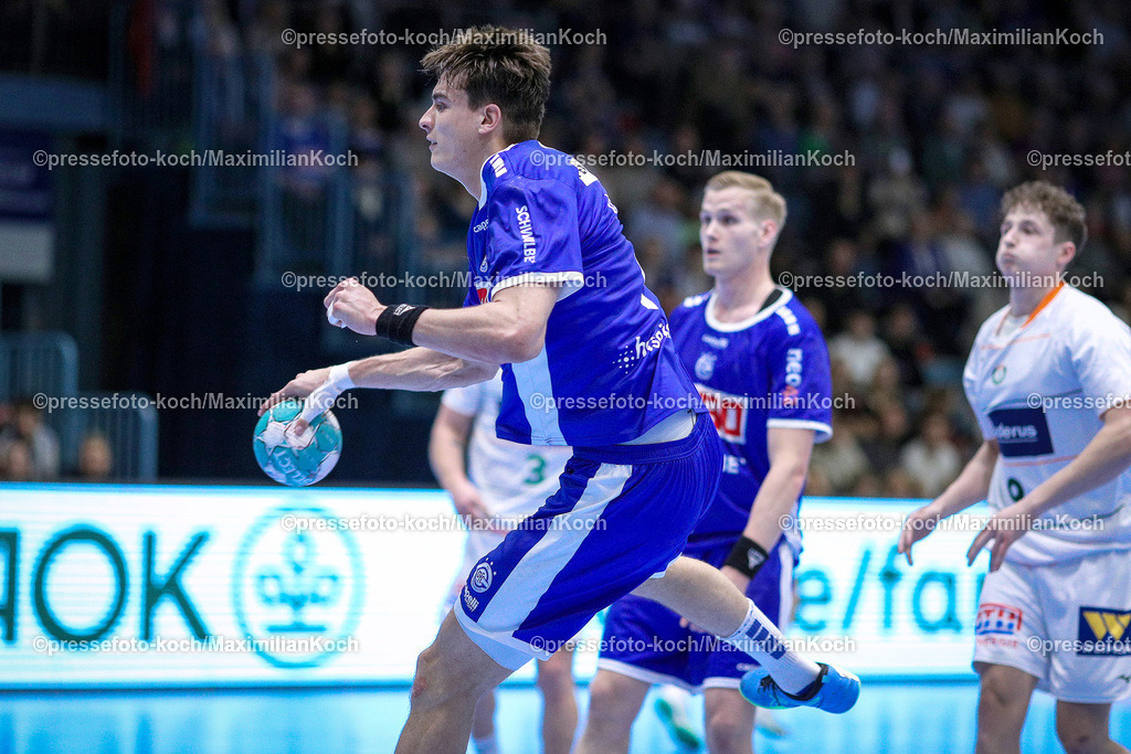 Gum1HBL27042401047 | 27.04.2024, Gummersbach, Handball, Liqui Moly Bundesliga, 30.Spieltag, Schwalbe-Arena, VfL Gummersbach - HSG Wetzlar: Julian Köster (VfL Gummersbach)