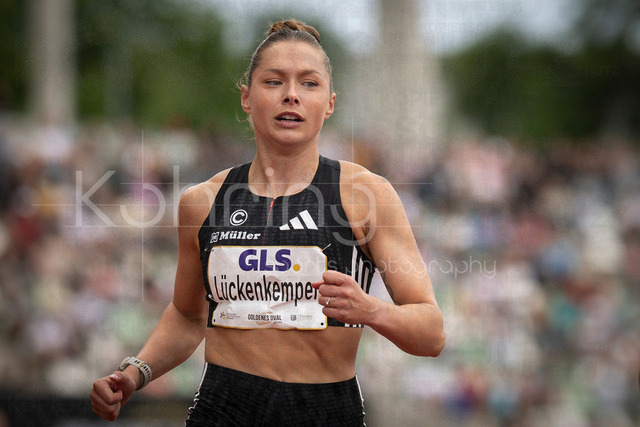 Golden Oval; Dresden, 31.05.2026 | DRESDEN , GERMANY - MAY 31:  Gina Lueckenkemper (GER / Germany) competes in the 100m final during the Golden Oval Continental Tour Silver meeting on May 31, 2026 at Heinz-Steyer-Stadion in Dresden, Saxony, Germany.
