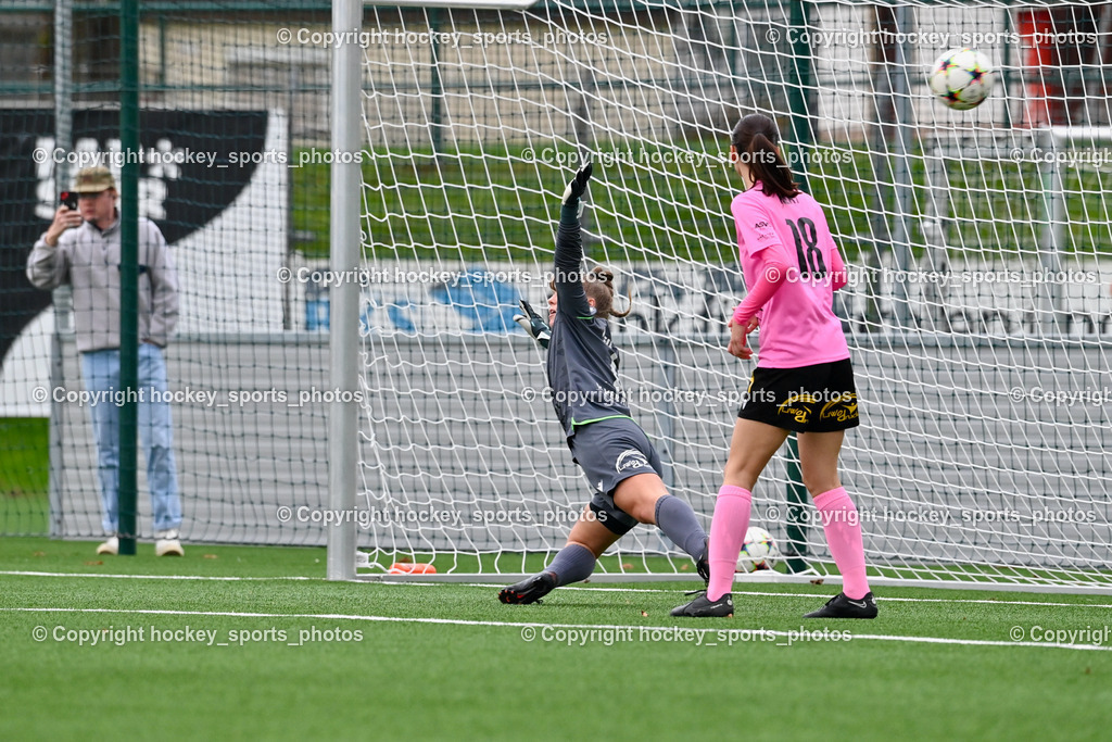 Liwodruck Carinthians Hornets vs. FC Pingau Saalfelden Frauen 29.10.2023  | #1 Anja Meier, #18 Laura Therese Kert, Tor FC Pinzgau Saalfelden