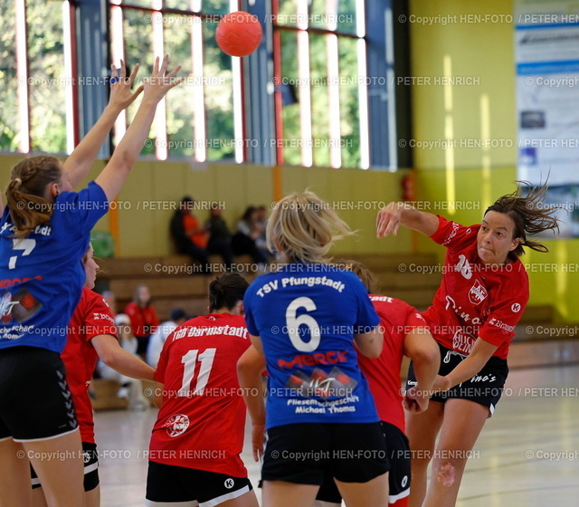 20230924-3967-haba-pfung-tgbda-HEN-FOTO | 24.09.2023 Handball Damen Landesliga Süd TSV Pfungstadt - TGB Darmstadt (26:30) v. li. Sarah Jakob (18 TGB Darmstadt) (Foto: Peter Henrich) - Realisiert mit Pictrs.com