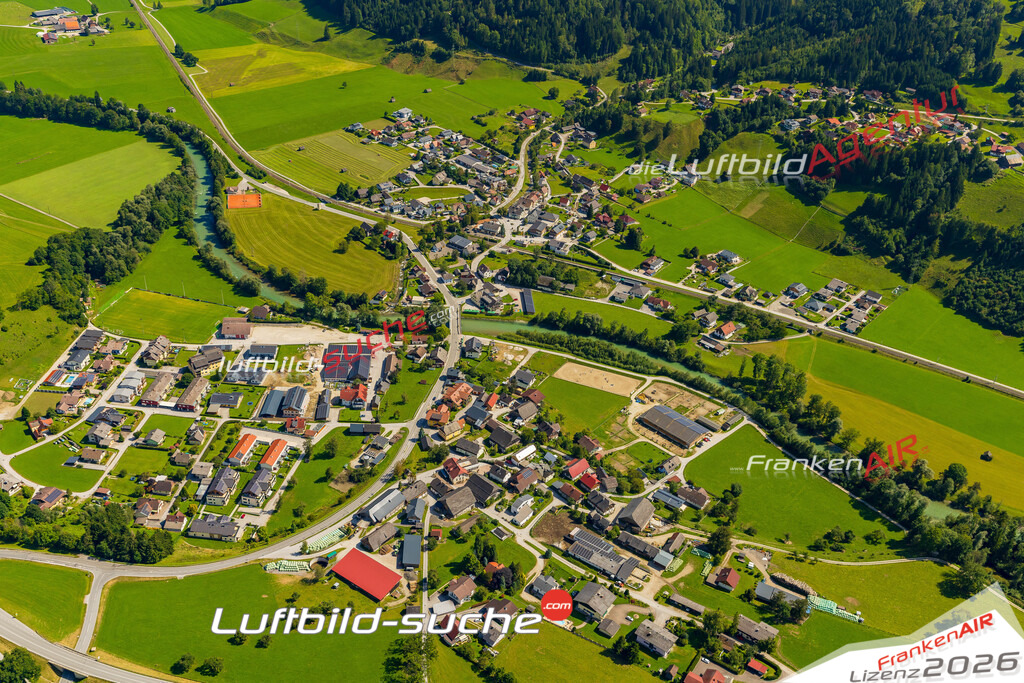 Geschenkidee Pruggern bei Michaelerberg-Pruggern -Die Luftbildaufnahme wurde 2025 vom UL-Flugzeug heraus erstellt ( keine Drohne ) - Hochauflösende Luftaufnahme -Nicht vergleichbar mit Google Maps oder Satelittenbilder- Die Geschenkidee !Mit Lizenz und Bildrechte bestellbar