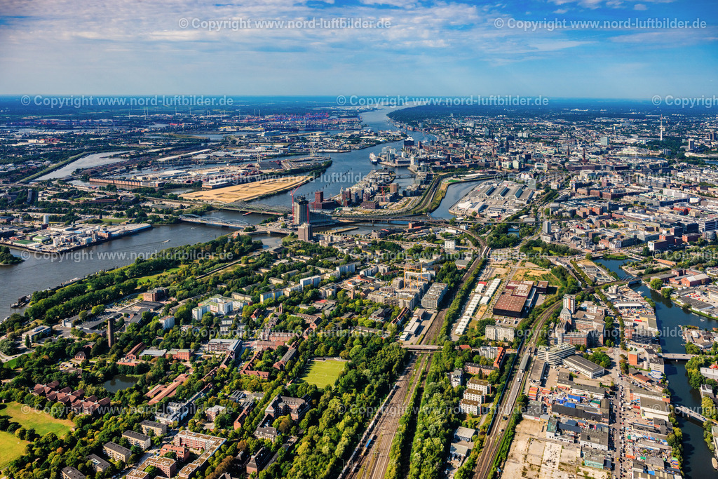 Hamburg_Rothenburgsort_ELS_7988200925 | HAMBURG 20.09.2025 Entwicklungsgebiet "Neuer Huckepackbahnhof der Industriebrache an der Billstraße im Stadtteil Rothenburgsort in Hamburg. // Development area "New piggyback station on the industrial wasteland at Billstrasse in the Rothenburgsort district of Hamburg. Foto: Martin Elsen