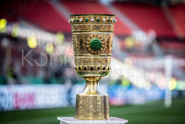 DFB Cup semifinal match Bayer 04 Leverkusen vs. FC Bayern Munich, 22.04.2026 | LEVERKUSEN, GERMANY - APRIL 22, 2026: The DFB Cup before the German DFB Cup semifinal match between Bayer 04 Leverkusen vs. FC Bayern Munich at BayArena on April 22, 2026 in Leverkusen, Germany. DFL REGULATIONS PROHIBIT ANY USE OF PHOTOGRAPHS AS IMAGE SEQUENCES AND/OR QUASI-VIDEO.
