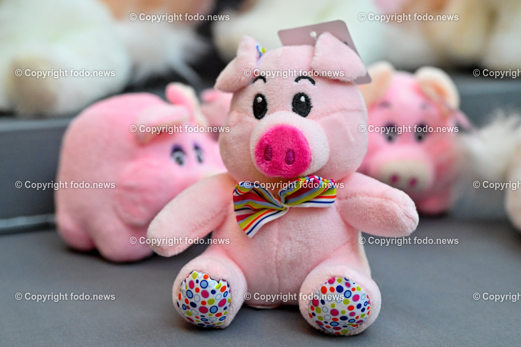 Gluecksbringer_ 27.12.2023-11 | 27.12.2023, Linz, AUT, Linz, im Bild Gluecksbringer, Glücksbringer, Gluecksymbole, Glücksymbole, Neujahr, Schwein, Rauchfangkehrer, Silvester, Jahreswechsel, Deko, Dekoration, Festlichkeit, Glückwunsch, Jahresbeginn, Party, Glück, Tradition, Figur