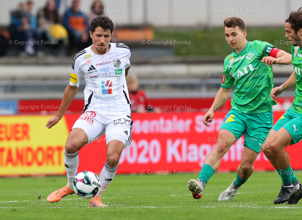 A_LUI_02112025_01 | SPORT FUSSBALL ADMIRAL BUNDESLIGA RZ PELLETS WAC-WSG TIROL 02.11.2025 IM BILD: ALESSANDRO SCHOEPF (WAC) UND VALENTINO MUELLER (TIROL) FOTO:FOTOLUI/MW