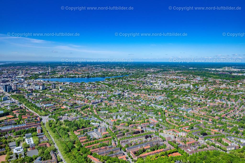 Hamburg_Eilbek_ELS_5160150522 | HAMBURG 15.05.2022 Gesamtübersicht Hamburg von Eilbek Deutschland. // Complete overview of Hamburg from Eilbek Germany. Foto: Martin Elsen
