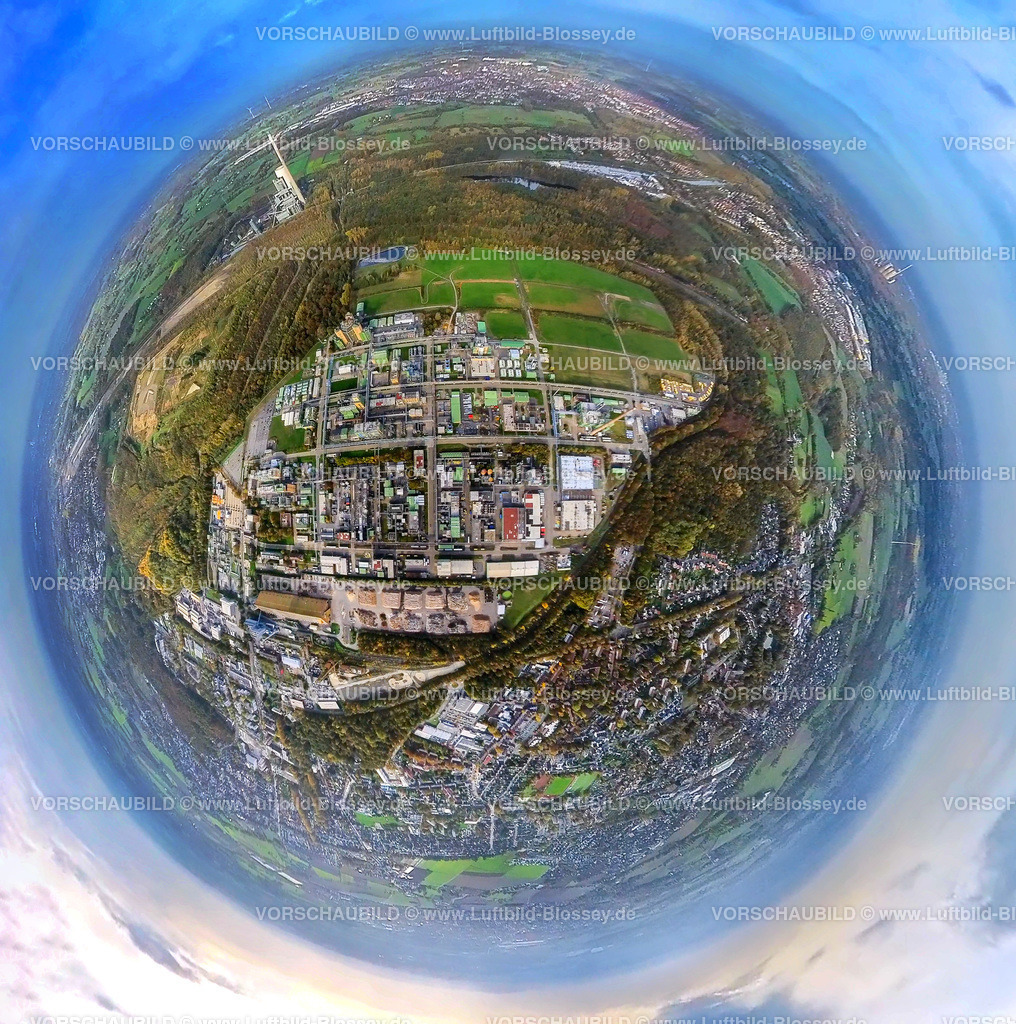 Bergkamen20221019_14_Chemie | Luftbild, Werk Bayer AG, Chemiewerk, Fisheye Aufnahme, Fischaugen Aufnahme, 360 Grad Aufnahme, , Bergkamen, Ruhrgebiet, Nordrhein-Westfalen, Deutschland