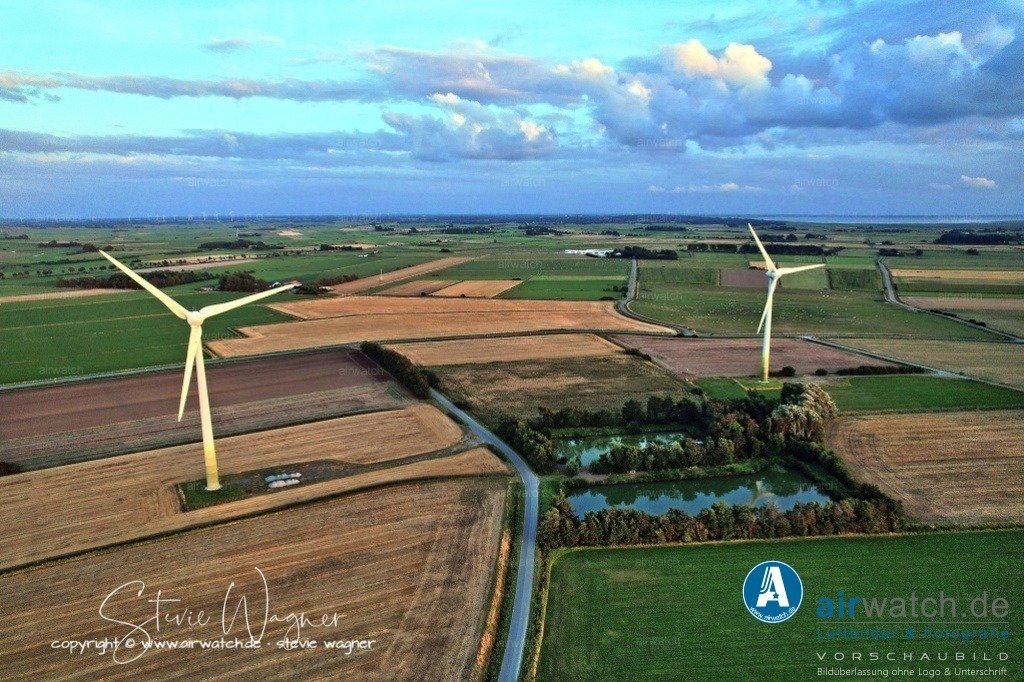 Windpark Breklumer-Koog | Luftbild, Windenergieanlagen, Enercon, Windpark Breklumer Koog