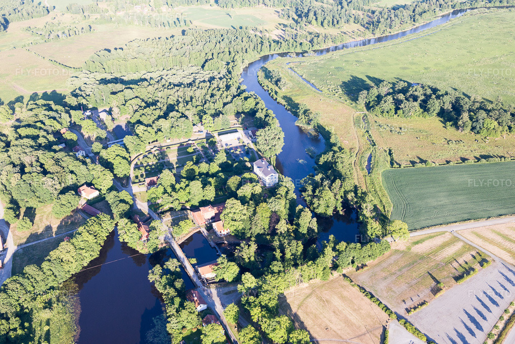Luftbild: Ortsansicht in Odensjö im Bundesland Kronoberg in Schweden. Foto: IMG_108054.jpg vom 26.06.2018 durch Werner Riehm/FLY-FOTO.de